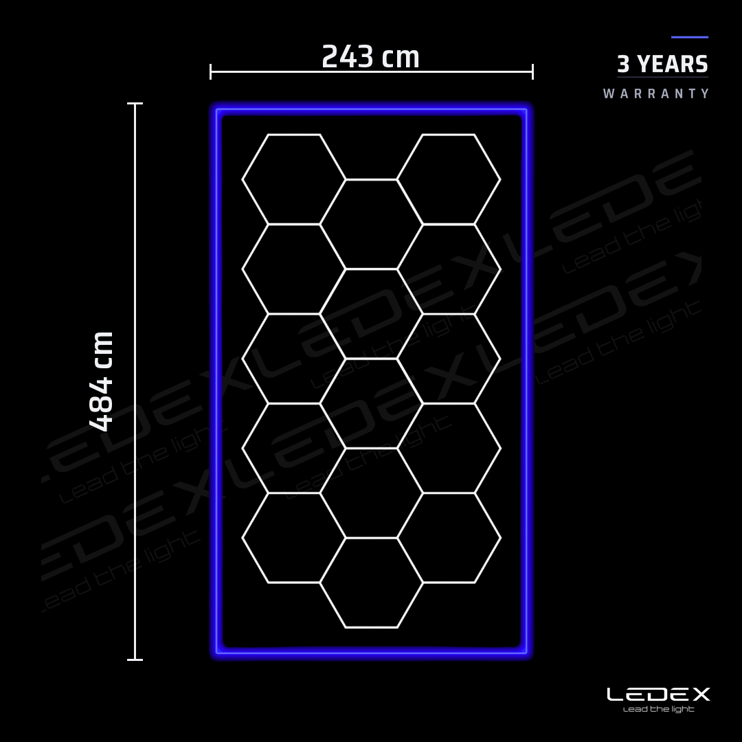 Hexagon 15F PC Sinise raamiga