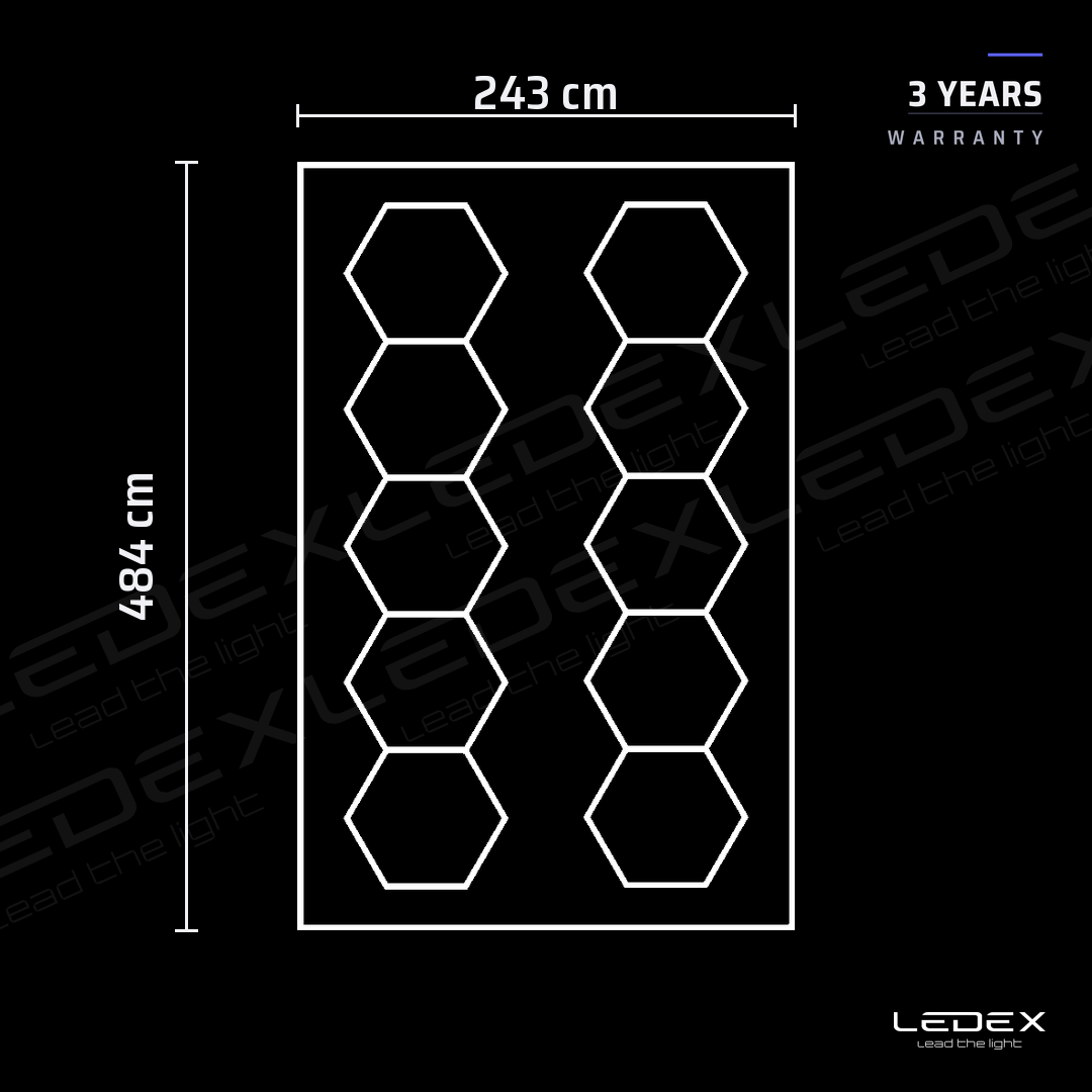 Hexagon 10F Dimmerdatav