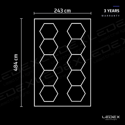 Hexagon 10F Dimmerdatav