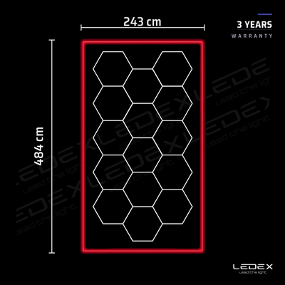 Hexagon 15F PC Red frame