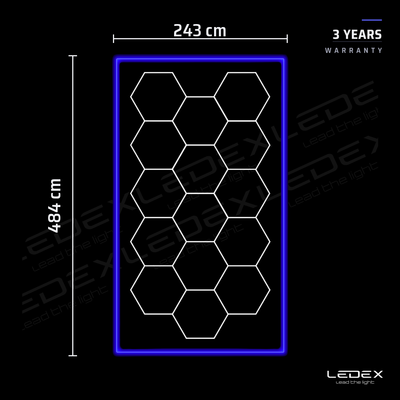 Hexagon 15F PC Sinise raamiga