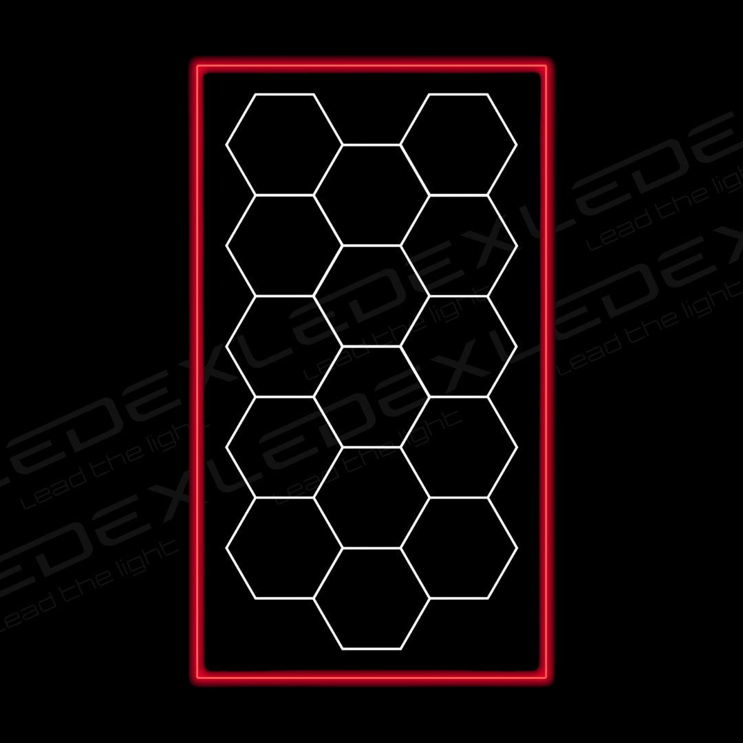 Hexagon 20 PC Punase raamiga