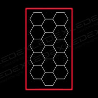 Hexagon 20 PC Punase raamiga