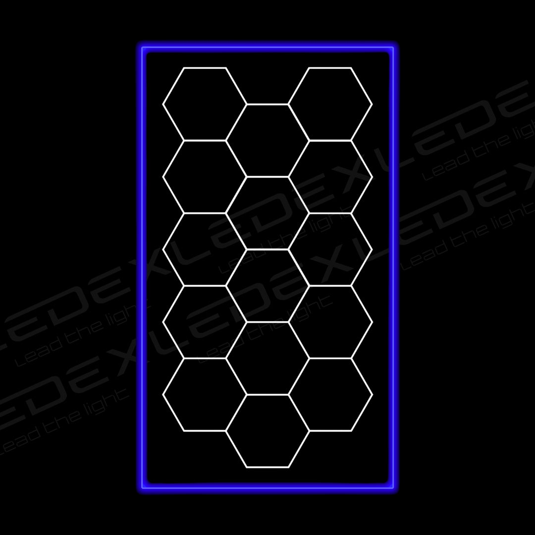 Hexagon 20 PC Sinise raamiga