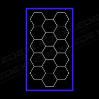 Hexagon 20 PC Sinise raamiga